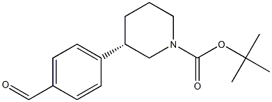 tert-butyl (S)-3-(4-formylphenyl)piperidine-1-carboxylate 구조식 이미지