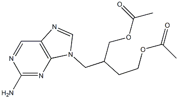9-(4-Acetoxy-2-acetoxymethyl-but-1-yl)-2-aminopurine Structure