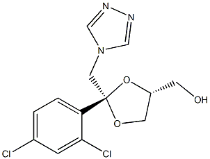 cis-2-(2,4-Dichlorophenyl)-2-(4H-1,2,4-triazol-4-ylmethyl)-1,3-dioxolane-4-methanol Structure