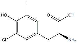 3-Chloro-5-iodo-L-tyrosine 구조식 이미지