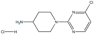 1-(4-Chloropyrimidin-2-yl)piperidin-4-amine hydrochloride 구조식 이미지