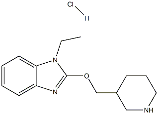 1-Ethyl-2-(piperidin-3-ylmethoxy)-1H-benzo[d]imidazole hydrochloride 구조식 이미지