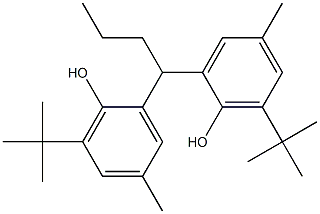 2,2'-butylidene bis(4-methyl-6-tert-butylphenol) Structure