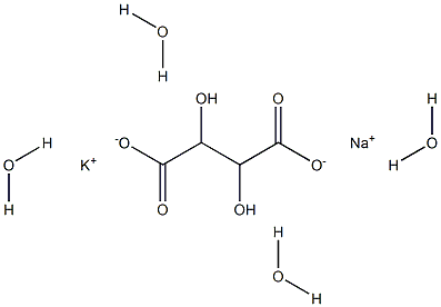 Potassium sodium tartrate tetrahydrate Structure