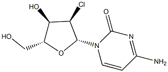 2'-Chloro-2'-deoxycytidine 구조식 이미지