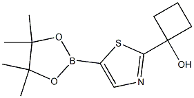 1-(5-(4,4,5,5-tetramethyl-1,3,2-dioxaborolan-2-yl)thiazol-2-yl)cyclobutanol Structure