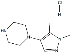 1-(1,5-dimethyl-1H-pyrazol-4-yl)piperazine hydrochloride Structure