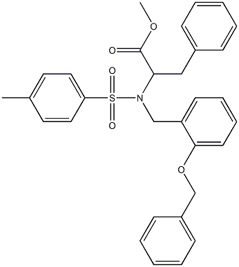 methyl 2-(N-(2-(benzyloxy)benzyl)-4-methylphenylsulfonamido)-3-phenylpropanoate Structure