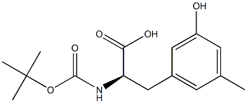 (2R)-2-{[(tert-butoxy)carbonyl]amino}-3-(3-hydroxy-5-methylphenyl)propanoic acid Structure