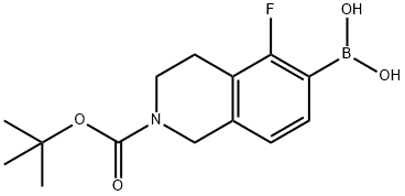 2-Boc-5-Fluoro-1,2,3,4-tetrahydro-isoquinoline-6-boronic acid 구조식 이미지