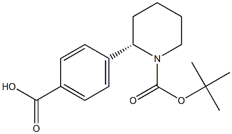 (S)-4-(1-(tert-butoxycarbonyl)piperidin-2-yl)benzoic acid Structure