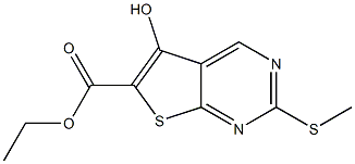 5-HYDROXY-2-METHYLSULFANYL-THIENO[2,3-D]PYRIMIDINE-6-CARBOXYLIC ACID ETHYL ESTER Structure