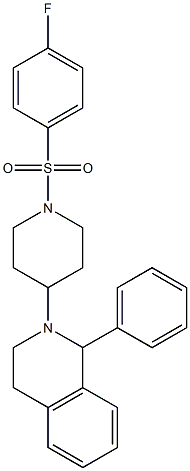 2-(1-[(4-FLUOROPHENYL)SULFONYL]PIPERIDIN-4-YL)-1-PHENYL-1,2,3,4-TETRAHYDROISOQUINOLINE 구조식 이미지