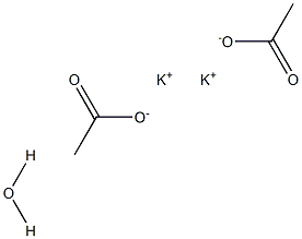 Di-potassium acetate monohydrate Structure