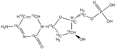 2'-Deoxycytidine 5'-monophosphate-13C9 구조식 이미지