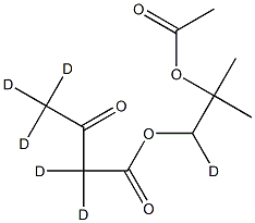 3-Oxobutanoic Acid 2-Acetoxy-2-methylpropyl Ester-D6 구조식 이미지