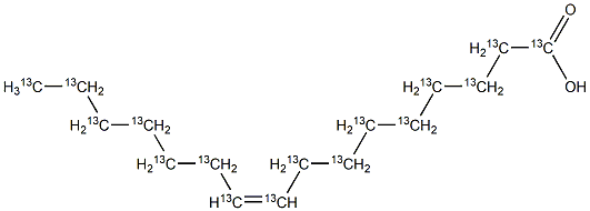 Palmitoleic Acid-13C16 구조식 이미지