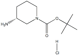 (R)-3-amino-1-Boc-piperidine hydrochloride Structure