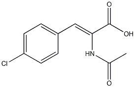 2-acetamido-3-(4-chlorophenyl)-acrylic acid Structure