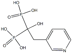 1-hydroxy-2-(3-pyridyl)ethane-1,1-bisphosphonic acid Structure