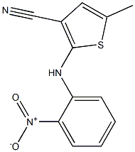 2-(2-nitroanilino)-3-cyano-5-methylthiophene Structure