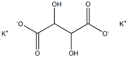 DL-potassium tartrate 구조식 이미지