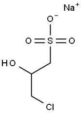 3-Chloro-2-hydroxypropanesulfonic acid, sodium salt 구조식 이미지