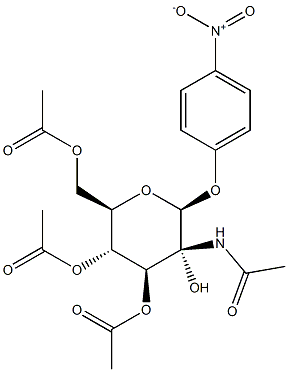 p-Nitrophenyl 2-Acetamido-3,4,6-tri-O-acetyl-b-D-glucopyranoside Structure