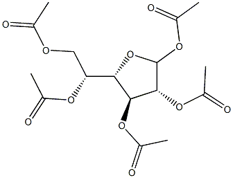 1,2,3,5,6-Penta-O-acetyl-D-galactofuranose 구조식 이미지