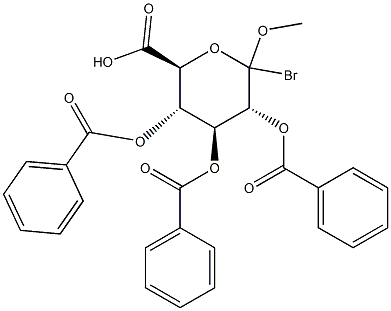 2,3,4-Tri-O-benzoyl-1-bromo-D-glucuronidemethylester Structure