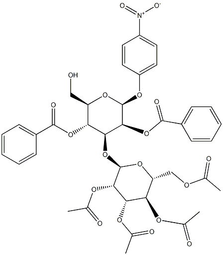 4-Nitrophenyl3-O-(2,3,4,6-tetra-O-acetyl-a-D-mannopyranosyl)-2,4-di-O-benzoyl-b-D-mannopyranoside Structure