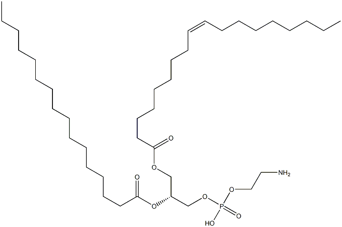 2-aminoethoxy-[(2R)-2-hexadecanoyloxy-3-[(Z)-octadec-9-enoyl]oxy-propoxy]phosphinic acid 구조식 이미지