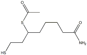 6-acetylsulfanyl-8-sulfanyl-octanamide 구조식 이미지