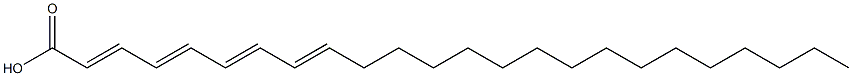 (2E,4E,6E,8E)-tetracosa-2,4,6,8-tetraenoic acid Structure