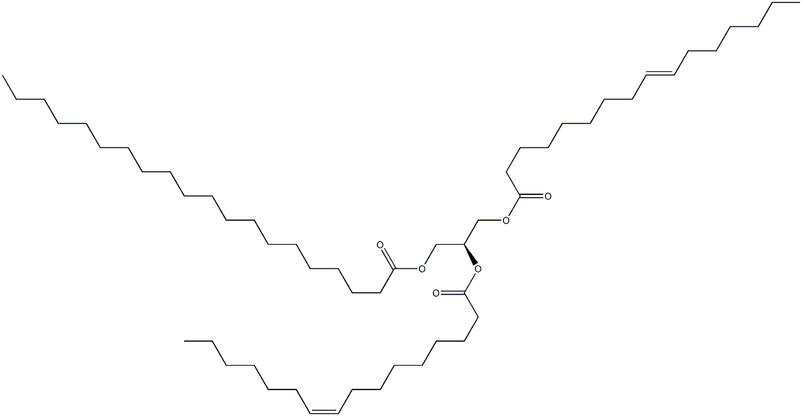 1,2-di-(9Z-hexadecenoyl)-3-eicosanoyl-sn-glycerol Structure