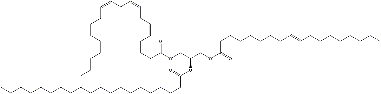 1-(9Z-octadecenoyl)-2-eicosanoyl-3-(5Z,8Z,11Z,14Z-eicosatetraenoyl)-sn-glycerol 구조식 이미지