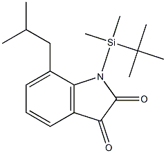 1H-Indole-2,3-dione, 1-(tert-butyldimethylsilyl)-7-isobutyl- 구조식 이미지