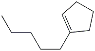 1-Pentylcyclopentene. Structure