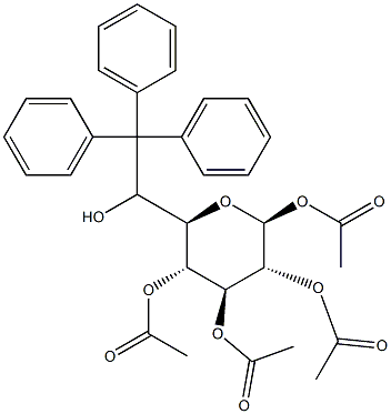 6-Trityl-tetra-O-acetyl-beta-d-glucose Structure