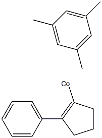 Cobalt, (1-phenylcyclopentenyl)(1,3,5-trimethylbenzene) Structure