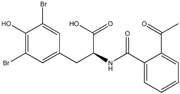 O-Acetyl-N-benzoyl-3,5-dibromo-l-tyrosine 구조식 이미지