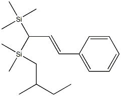Silane, dimethyl(2-methylbutyl)(3-phenyl-1-trimethylsilylallyl)- 구조식 이미지