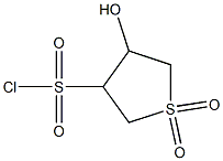 1,1-Dioxo-4-hydroxytetrahydrothiophene-3-sulphonyl chloride Structure