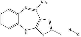 4-AMINO-2-METHYL-10H-THIENO[2,3-B][1,5]BNZODIAZEPINE,HYDROCHLORIDE Structure