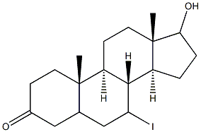 7-iodo-17-hydroxy-3-androstanone Structure