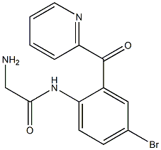 N-(4-bromo-2-(2-pyridylcarbonyl)phenyl)-2-aminoacetamide Structure