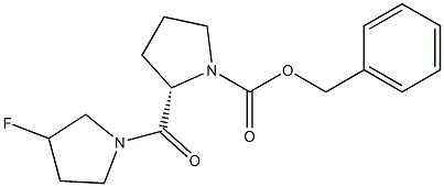 N-benzyloxycarbonyl-prolyl-3-fluoropyrrolidine Structure