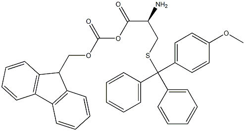 9-fluorenylmethoxycarbonyl-S-(4-methoxytrityl)cysteine 구조식 이미지