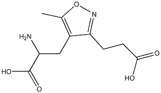 2-amino-3-(3-(2-carboxyethyl)-5-methyl-4-isoxazolyl)propionic acid 구조식 이미지