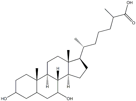 3,7-dihydroxycholestan-26-oic acid Structure